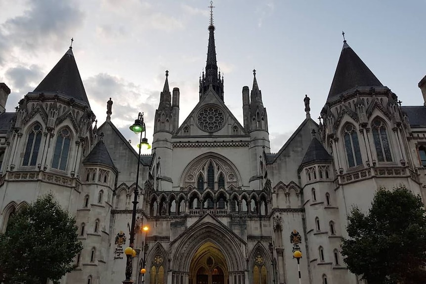 The exterior of the United Kingdom's Royal Courts of Justice.