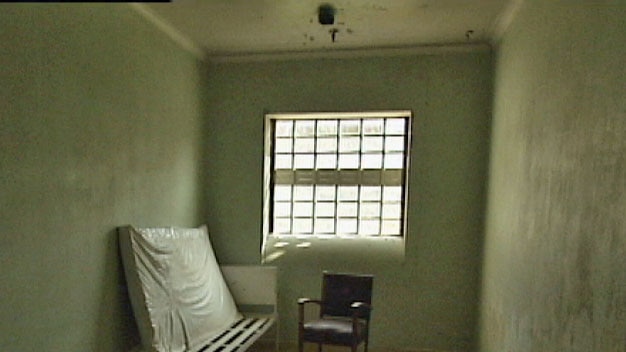 A room inside the former Willow Court mental health facility near Hobart