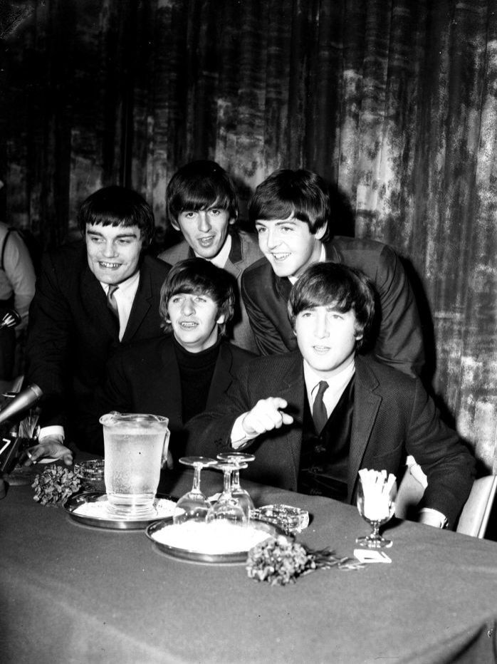 The Beatles at their press conference in Melbourne, held at the Southern Cross Hotel, June 14th, 1964