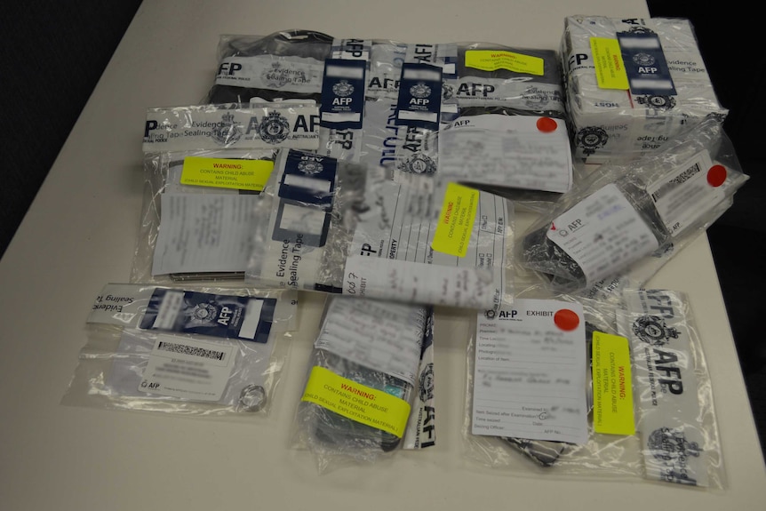 Items packaged up with AFP stamped on them