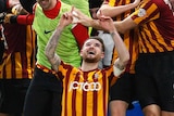 Bradford celebrates beating Chelsea in FA Cup