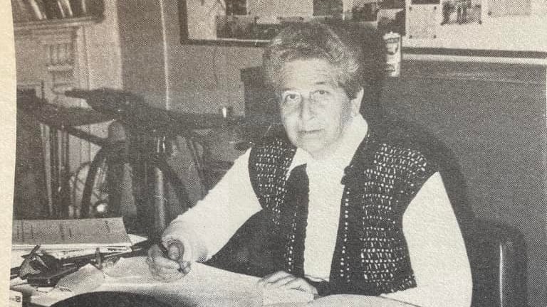 Woman sitting at a desk