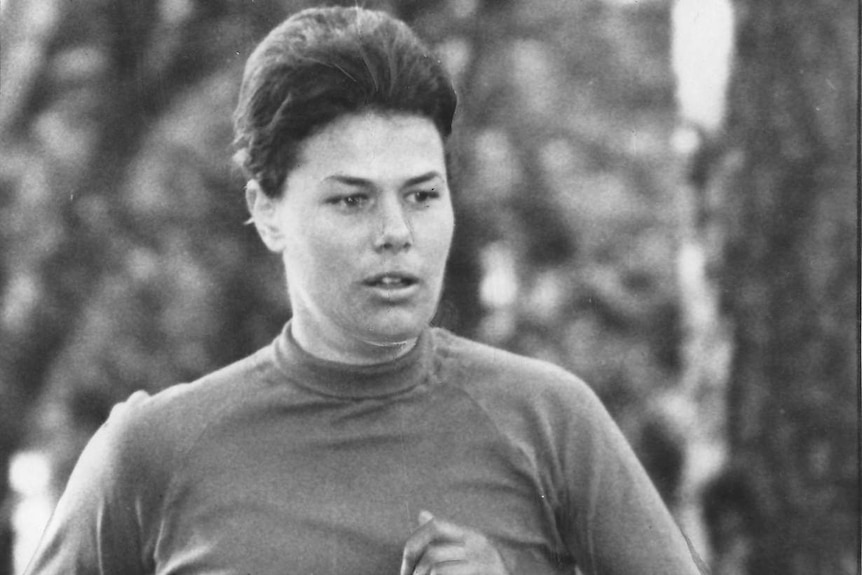 Adrienne Beames is pictured running.