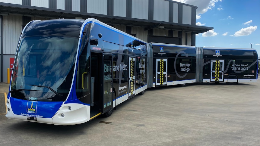 Brisbane Metro pilot bus ahead of testing