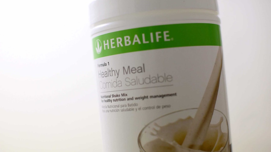 A Herbalife product is seen at a San Francisco clinic