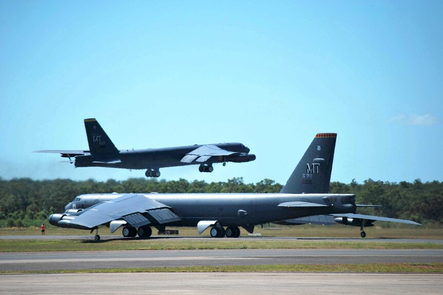 US B52 takes off from Darwin airbase