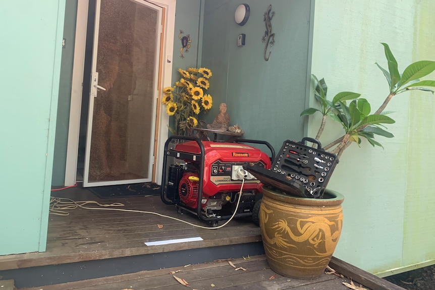 generator in front of house