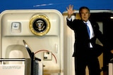 US President George W Bush landed in Sydney last night for the APEC summit.