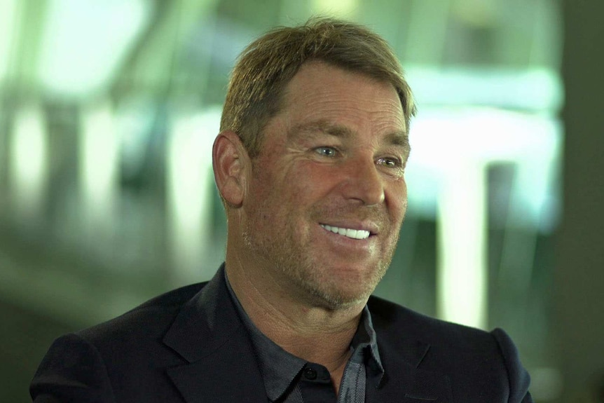 Shane Warne smiles