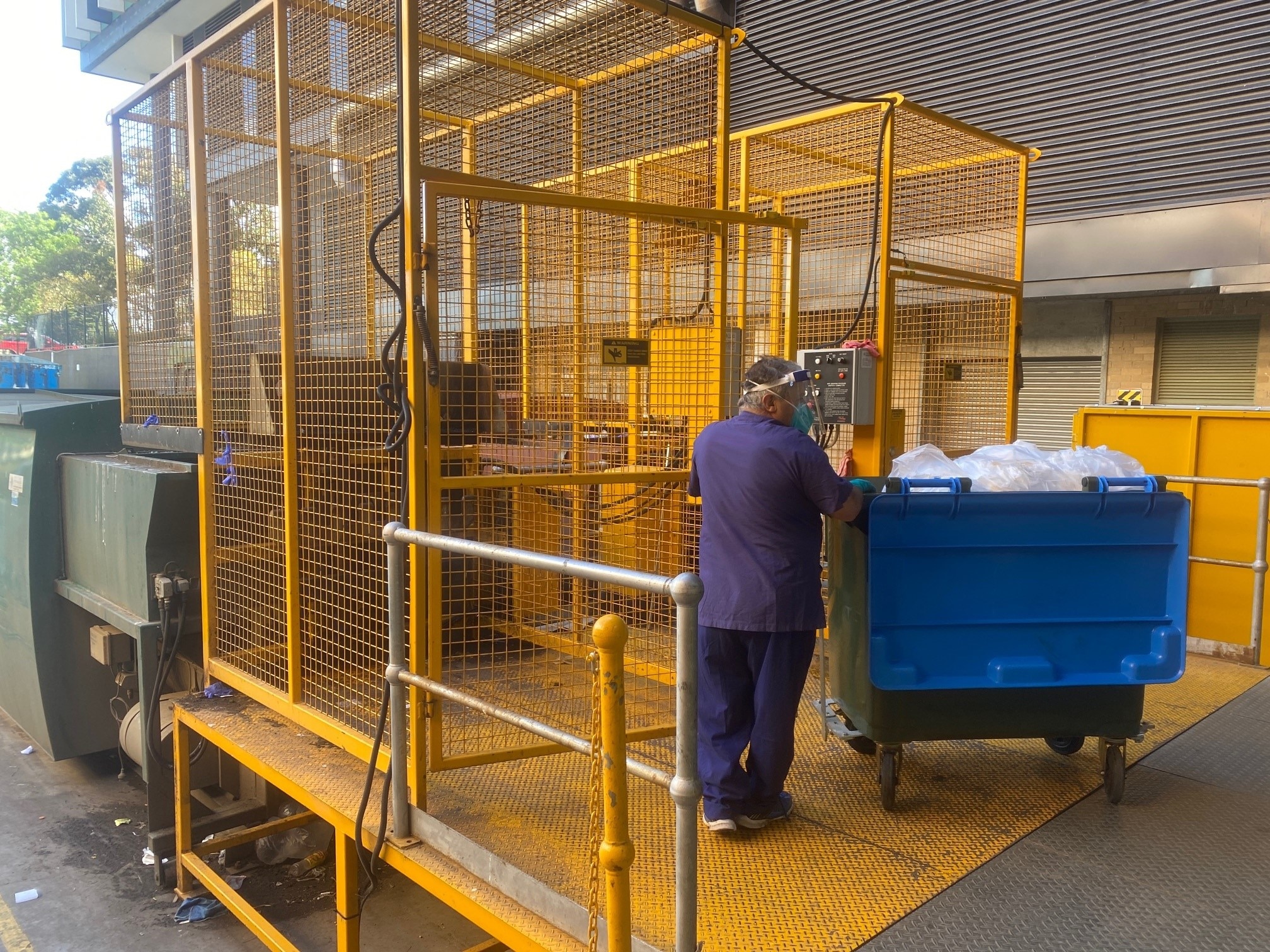The recycling facilities at Sunshine hospital in Melbourne.