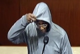 Bobby Rush wears a hoodie during his speech in the House of Representatives.