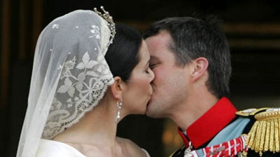 Sealed with a kiss... Princess Mary and  Prince Frederik