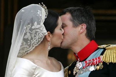 Sealed with a kiss... Princess Mary and  Prince Frederik