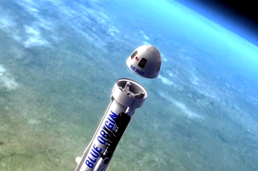 Blue Origin successfully launches and lands its New Shepard space vehicle.