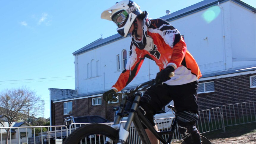 Jayde Sleep will compete in Albany in Urban Downhill, a mountain bike competition. June 20, 2014.