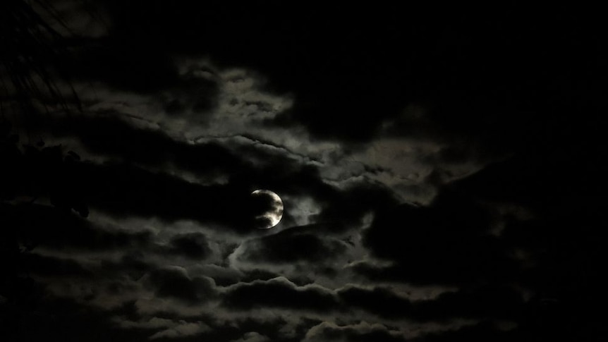 A very dark night sky