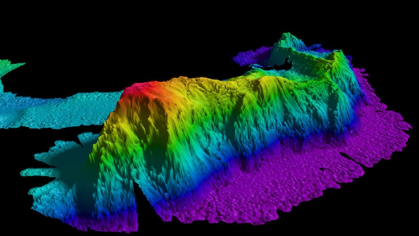 A map of a seamount in the Arctic Ocean