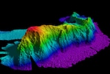 A map of a seamount in the Arctic Ocean