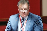 a middle-aged man speaking in a parliament