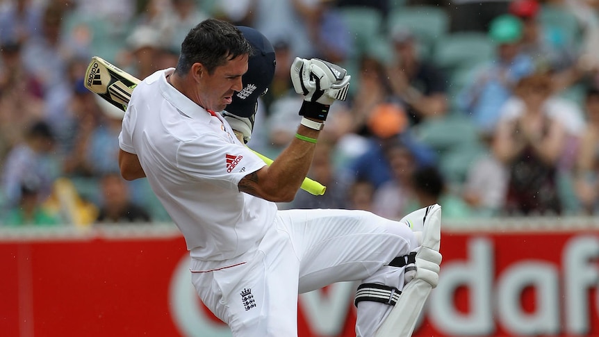 Pietersen celebrates his double-century