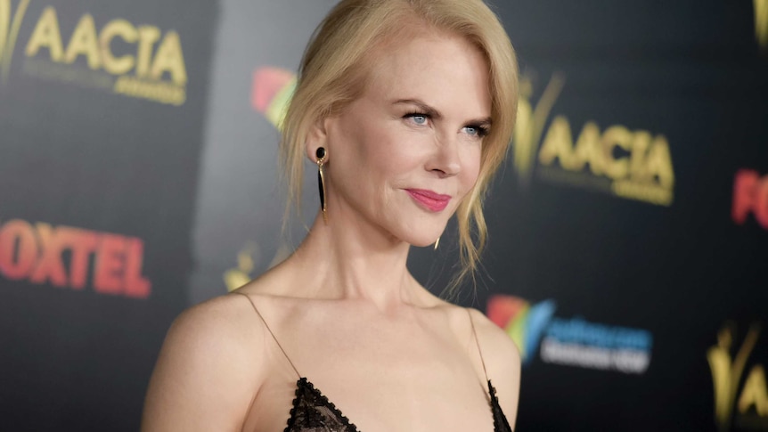 Nicole Kidman poses at the AACTA Awards in LA