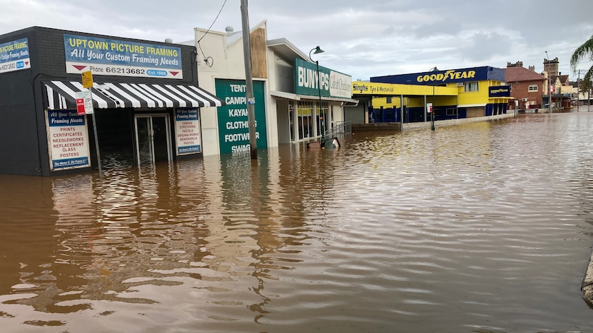 Floodwaters are receding from the Lismore CBD