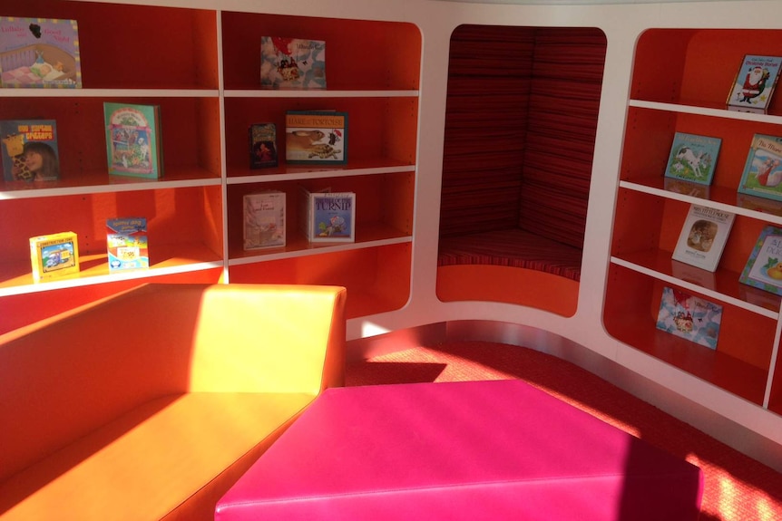 The colourful library at the new Perth Children's Hospital.