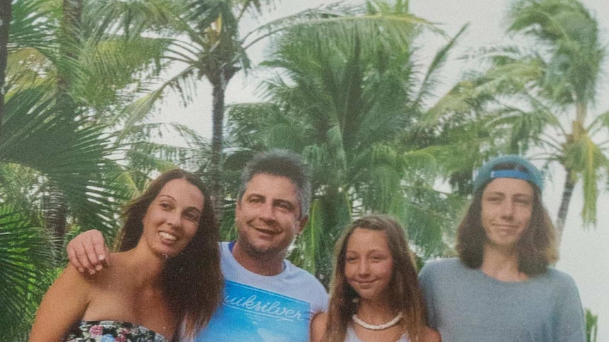 Paul and his family in Hamilton Island