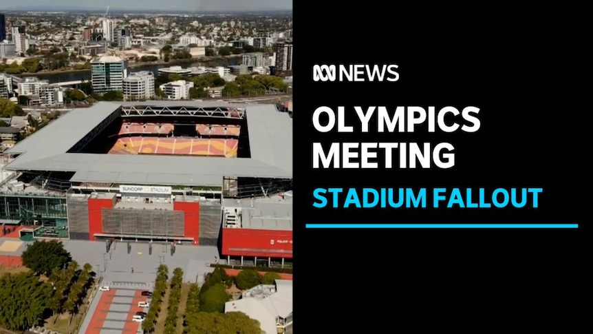 Olympics Meeting, Stadium Fallout: Lang Park stadium aerial picture.
