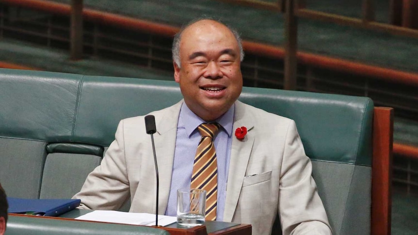Ian Goodenough smiles cheerfully in the house of representatives