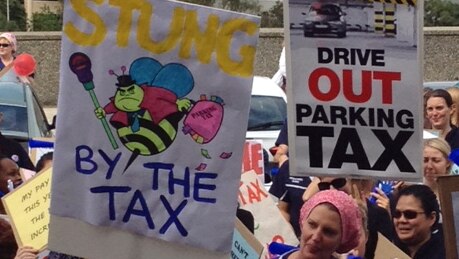 Nurses protest against parking fees