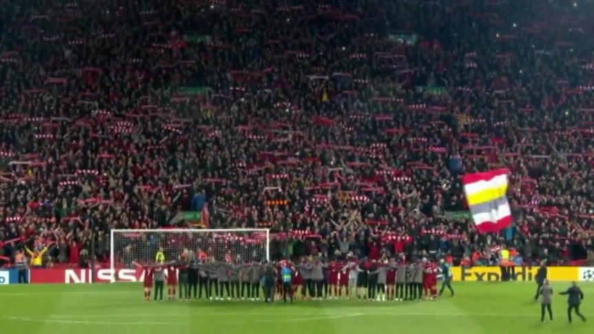 Liverpool Sings You Ll Never Walk Alone After Stunning Win Abc News