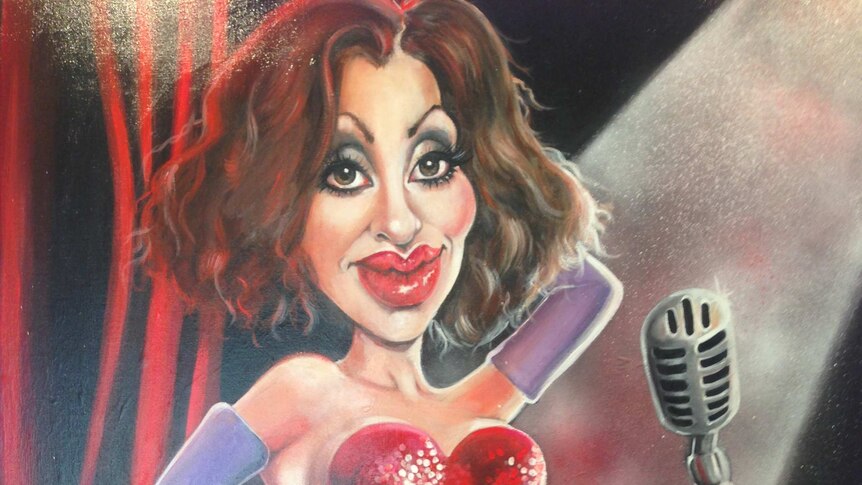 Winning artist Judy Nadin's depiction of Tina Arena.