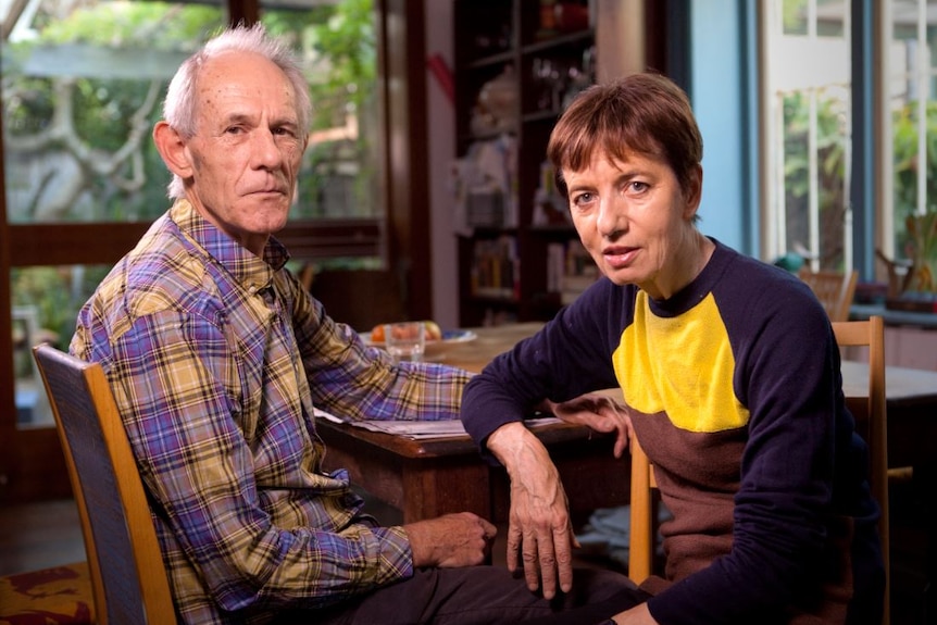 Liz Jackson sits next to partner Martin Butler