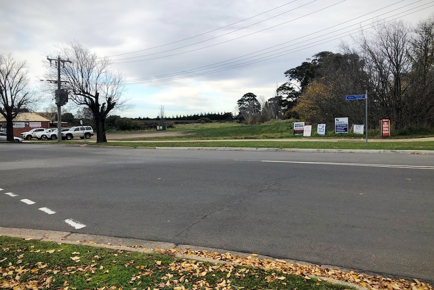 The vacant land at Station Street in Riddells Creek where the shopping centre has been approved to go.