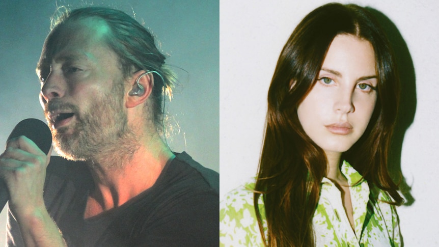 A composite image of Radiohead frontman Thom Yorke and Lana Del Rey