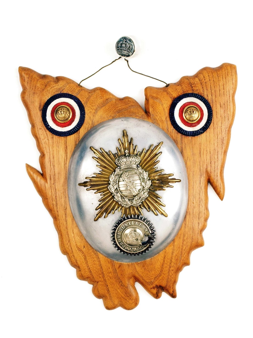 Australian sapper Stanley Pearl's hand-crafted Tasmanian emblem