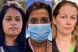 A composite of headshots of three women.