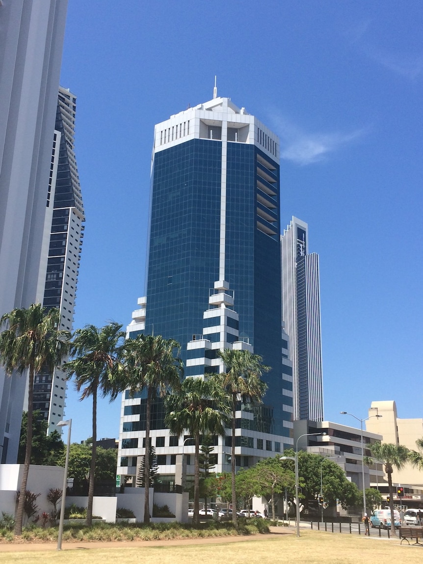 Skyscraper in Surfers Paradise in Queensland which houses the offices for Global Work and Travel Co.