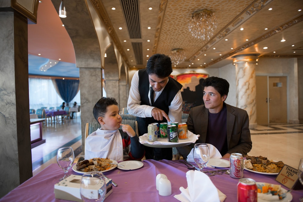 Guests at the Intercontinental Hotel