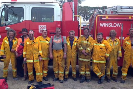 Strike team 593 after fighting the Moyston fire