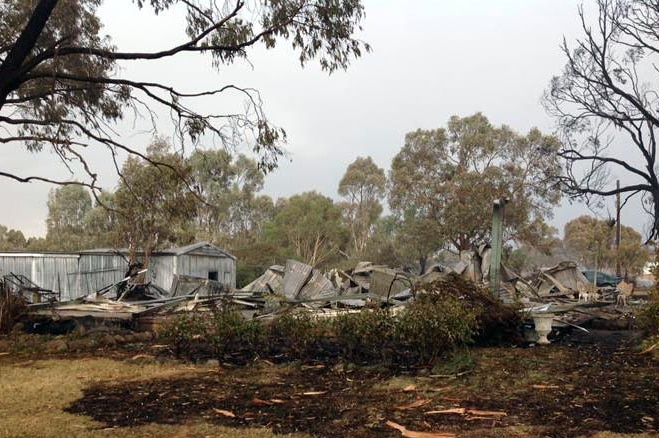 Destroyed house at Moyston, Victoria