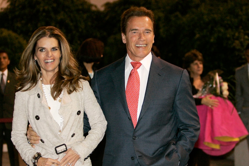 Maria Shriver and Arnold Schwarzenegger in New Mexico