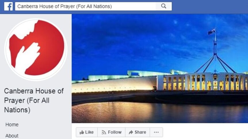 Postingan yang diduga berasal dari Jamaes Waugh di laman Facebok dari kelompok gereja Canberra.