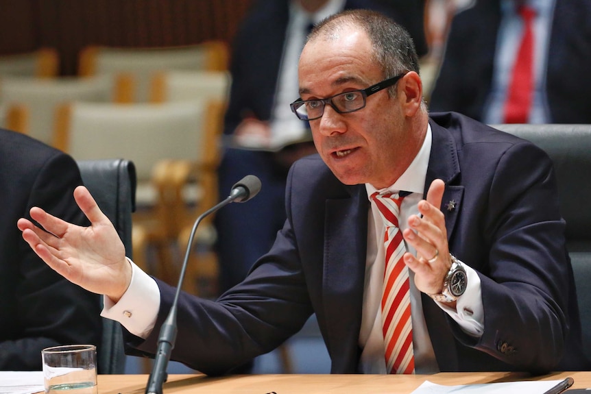 NAB boss Andrew Thorburn at the banking inquiry