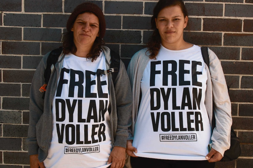 Joanne and Kirra Voller, the mother and sister of Dylan Voller.