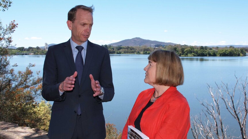 Deputy Chief Minister Simon Corbell and Commissioner for Sustainability and the Environment Ann Lyons Wright.