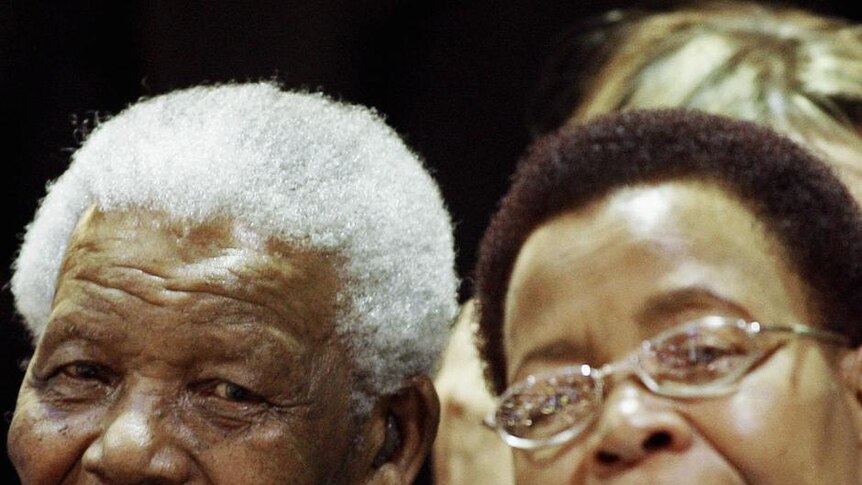 Graca Machel, pictured with Nelson Mandela in 2010, says it is painful to see her husband ageing