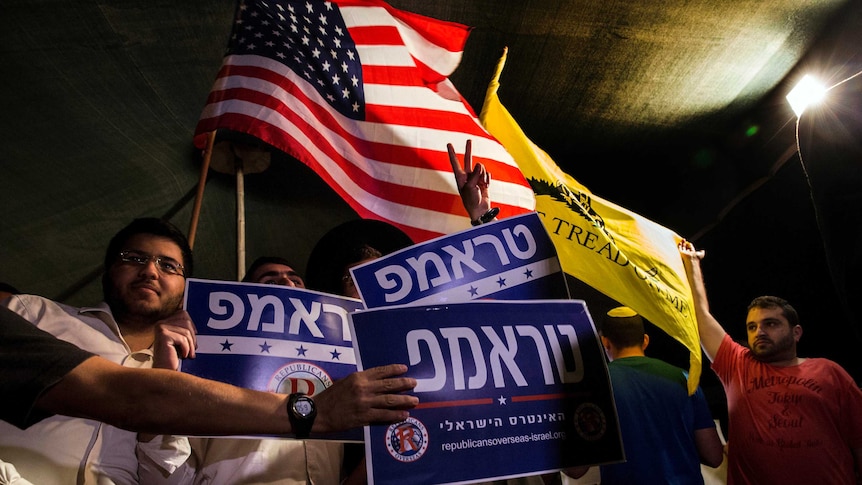 Mideast Israel Trump rally