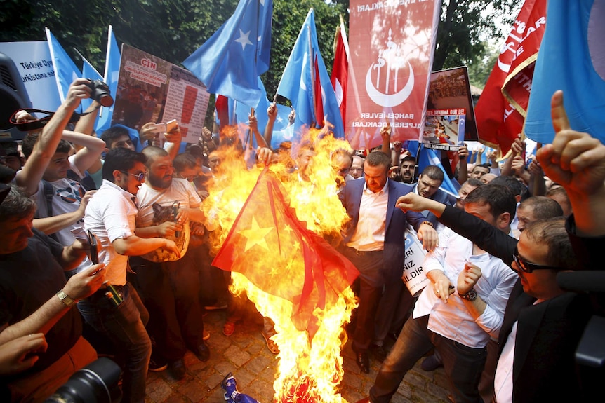 Anti China protests in Turkey